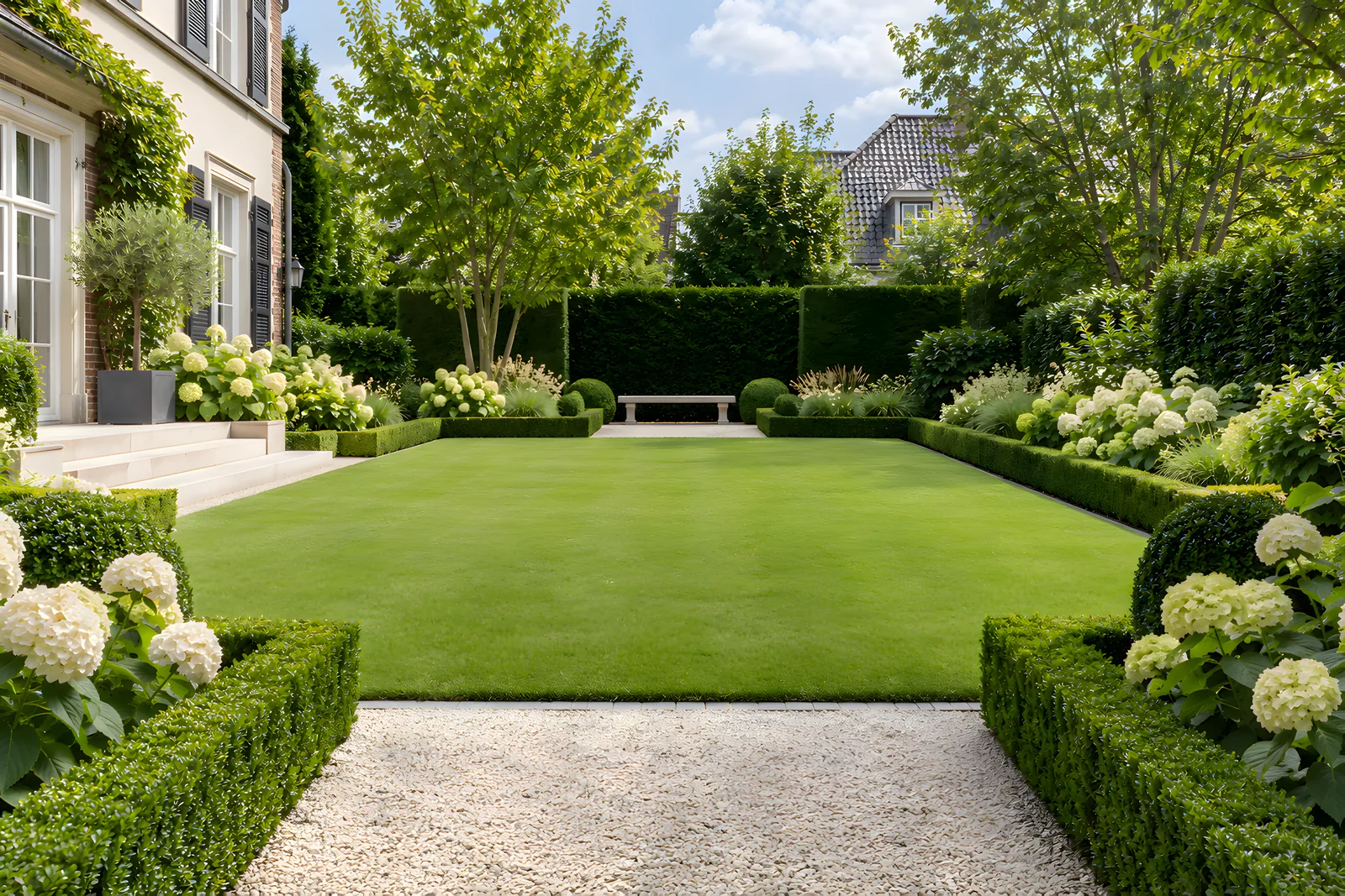Garten mit Supra Rasen / Zierrasen