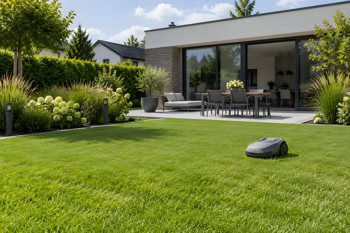 Garten mit Roborasen