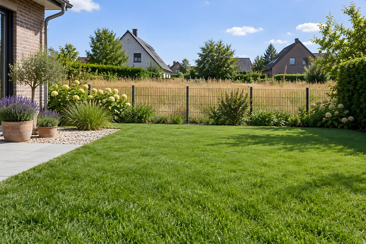 Garten mit Trockenrasen